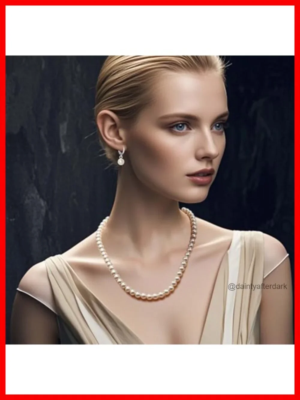 Layered Twisted Gold Pearl Necklace Choker Chunky Glass Statement Pearl